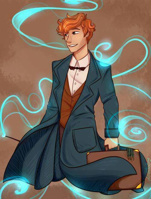 Fanart Newton Scamander 🐾 •harry Potter• Español Amino 7386