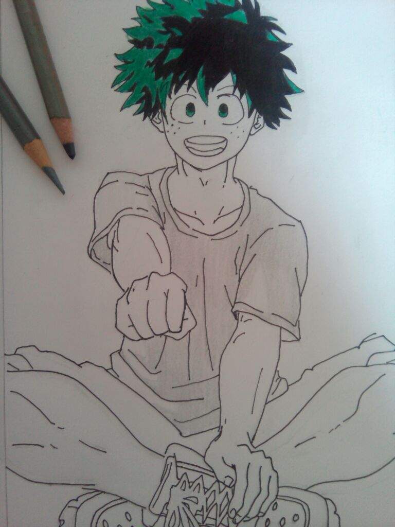 Proceso de Dibujo Izuku Midoriya •Anime• Amino