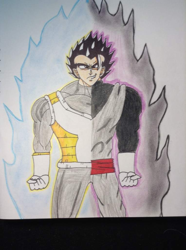 Split Drawing Of My Oc S Good Side And Evil Side Dragonballz Amino