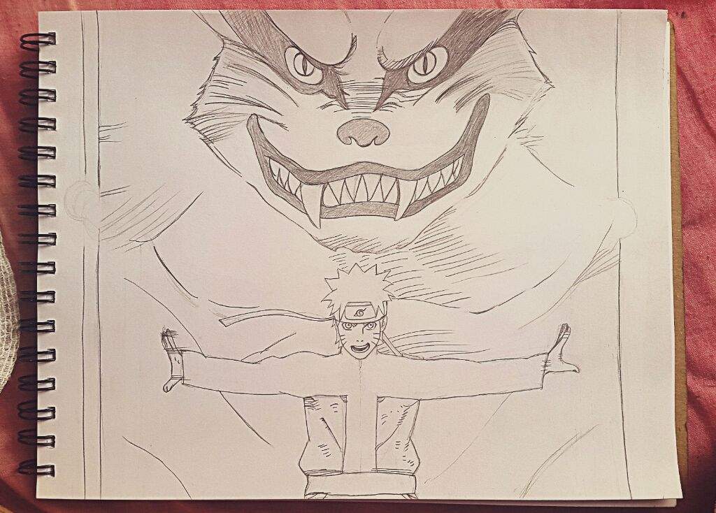 Dibujando a Naruto y kurama | •Naruamino• Amino