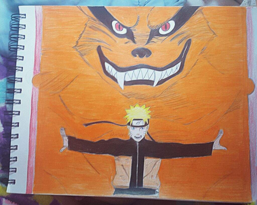 Dibujando a Naruto y kurama | •Naruamino• Amino