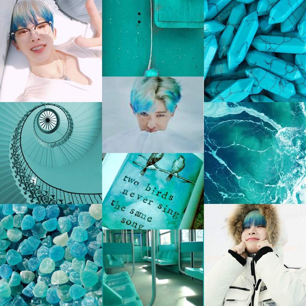 [ Monsta X Turquoise Aesthetic💙] | K-Pop Amino