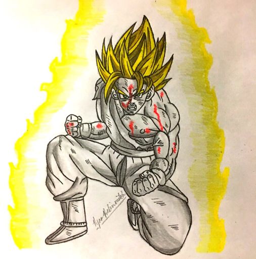 SSJ2 Goku Greyscale Drawing | DragonBallZ Amino