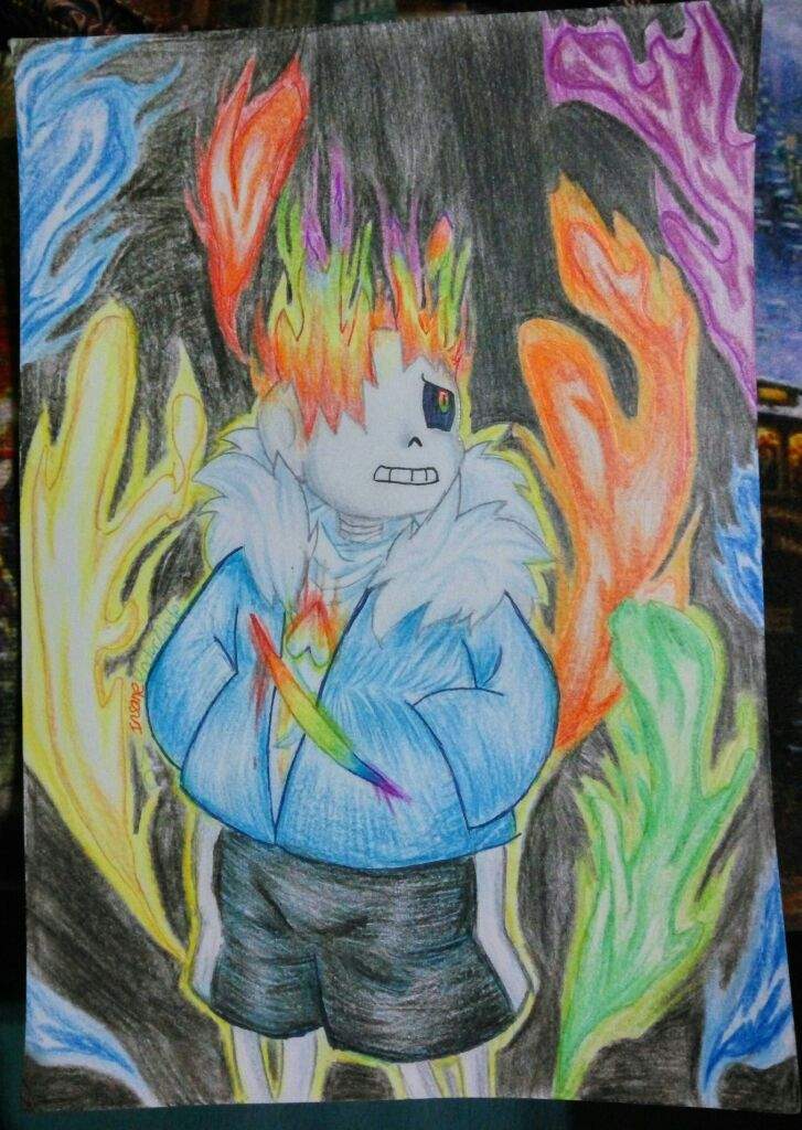 Color!sans fanart! + tutorial | Undertale Amino