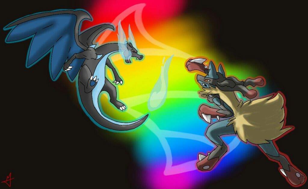 Charizard x vs mega lucario | •Pokémon• En Español Amino