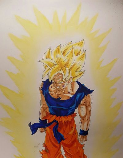 Super Saiyan Goku Glare Drawing | DragonBallZ Amino