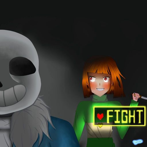 Desenho Sans vs chara bugado | Undertale Brasil Amino