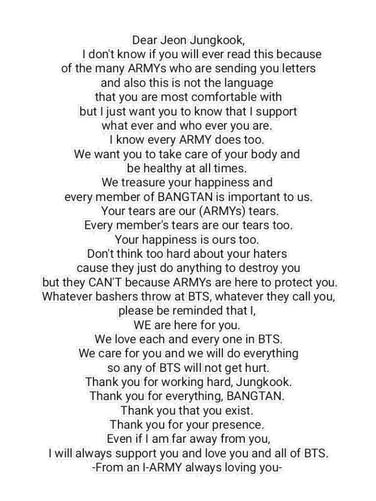 Korean Translators for Kookie's letter | ARMY's Amino