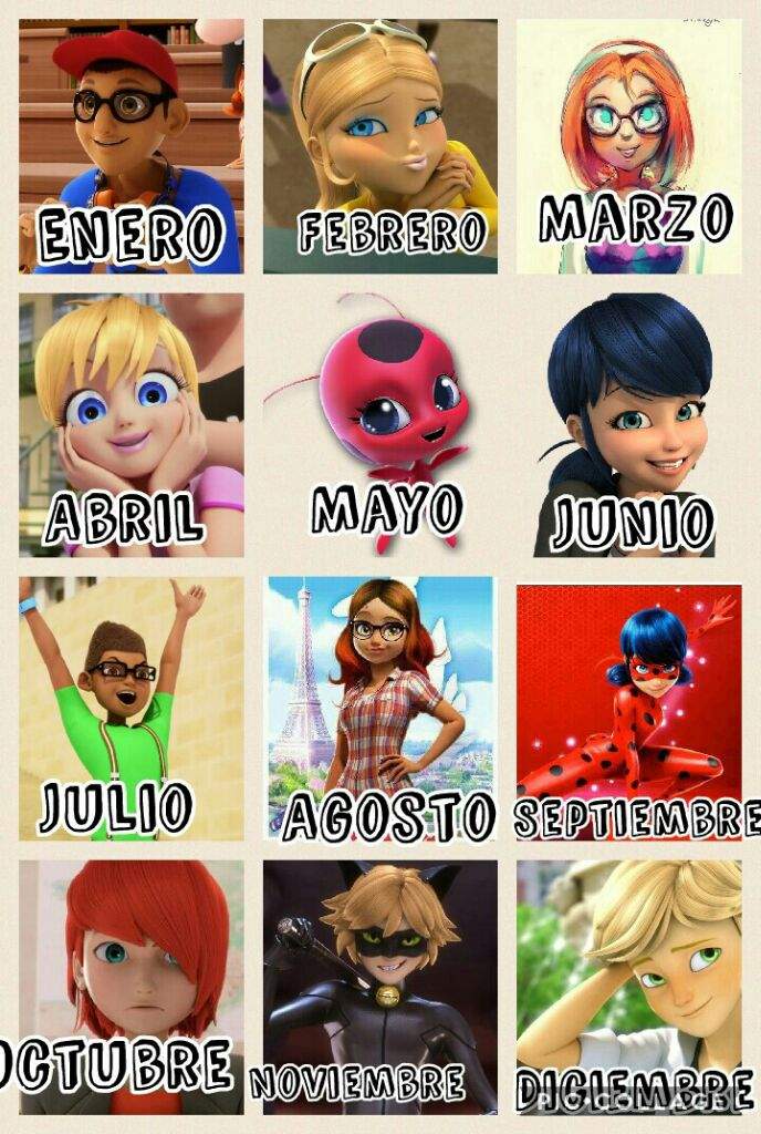 QUE PERSONAJE DE MLB ERES SEGÚN TU MES?? | •Miraculous Ladybug Español ...