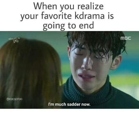 Image result for when your kdrama ends meme