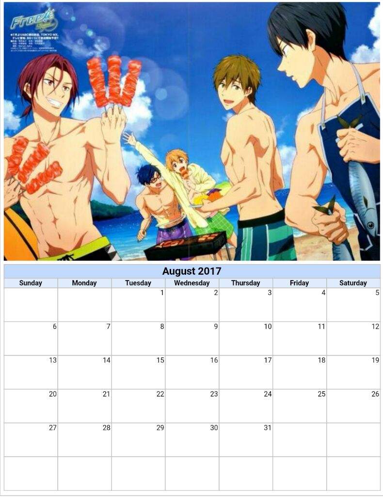 Anime Calendar 2017 Anime