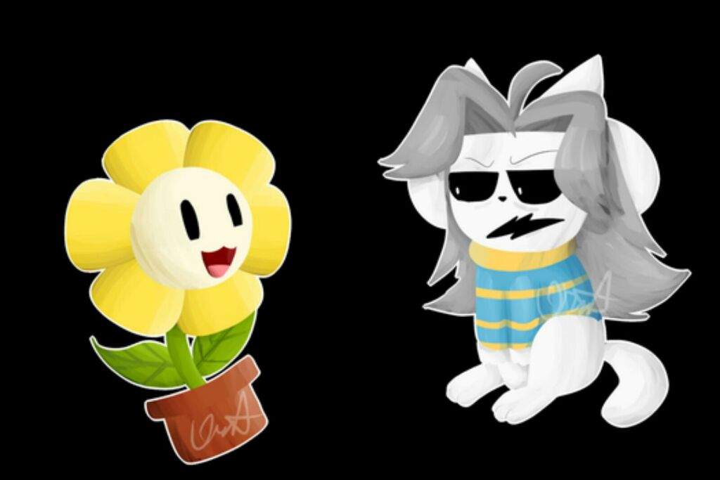 Underswap temmie and Flowey | Undertale Amino