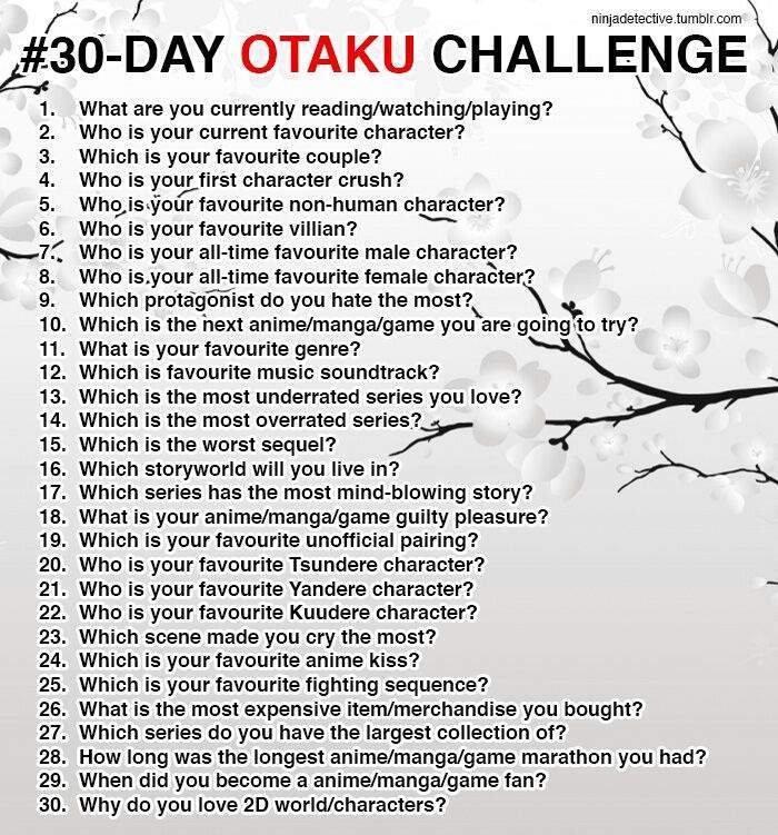 Anime 30 Day Challenge