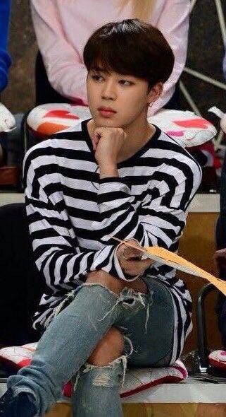 jimin striped t shirt