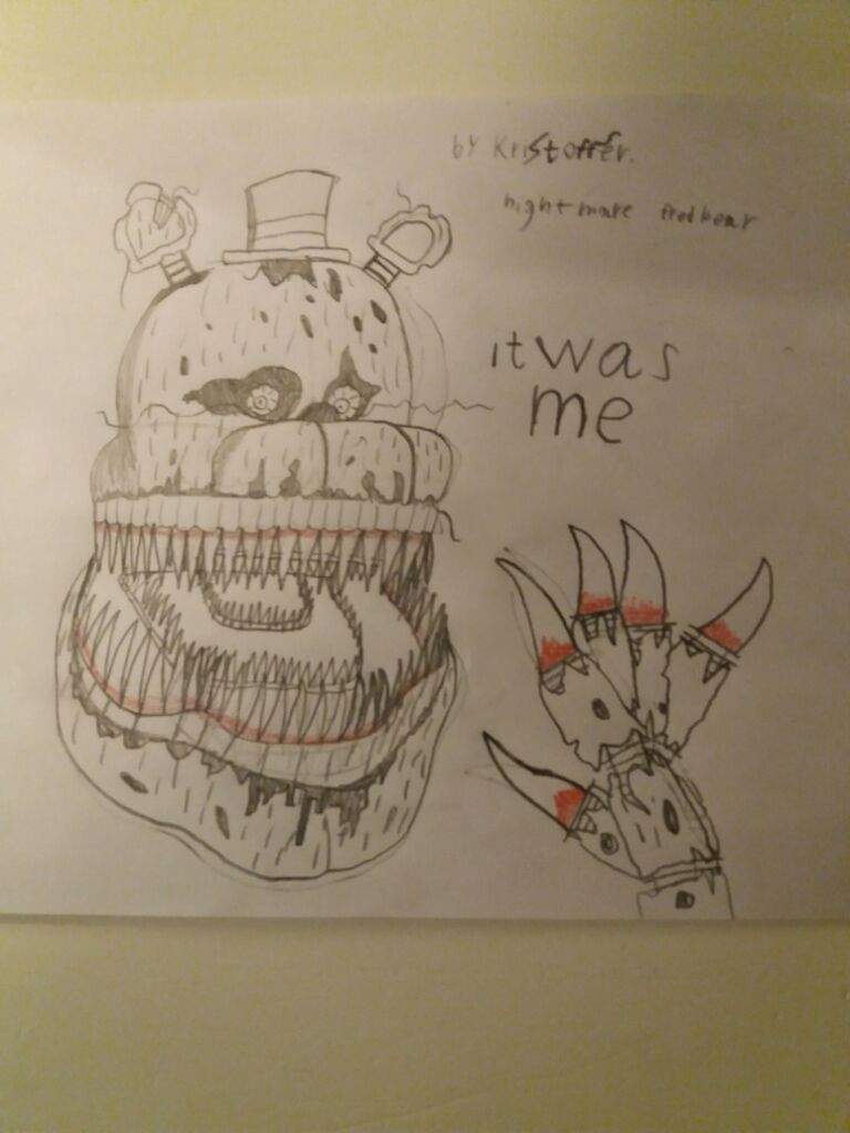 It was me! Nightmare fredbear drawing | Five Nights At Freddy's Amino