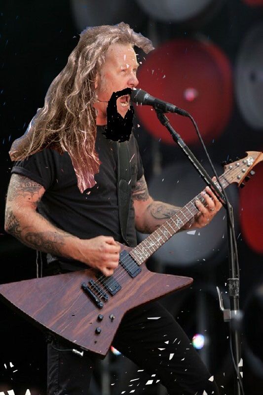 James Hetfield with long hair (what if)