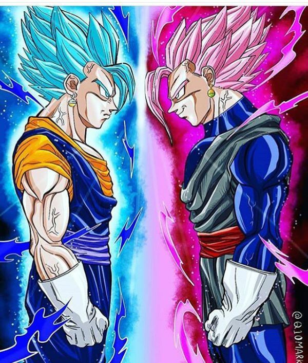 Super Vegito Blue Vs Goku Black Rose 👌👌 •anime• Amino