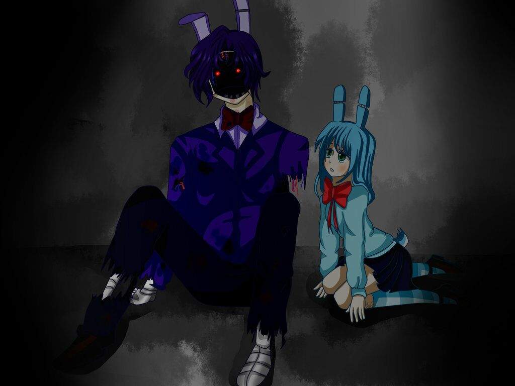 toy chica and withered bonnie