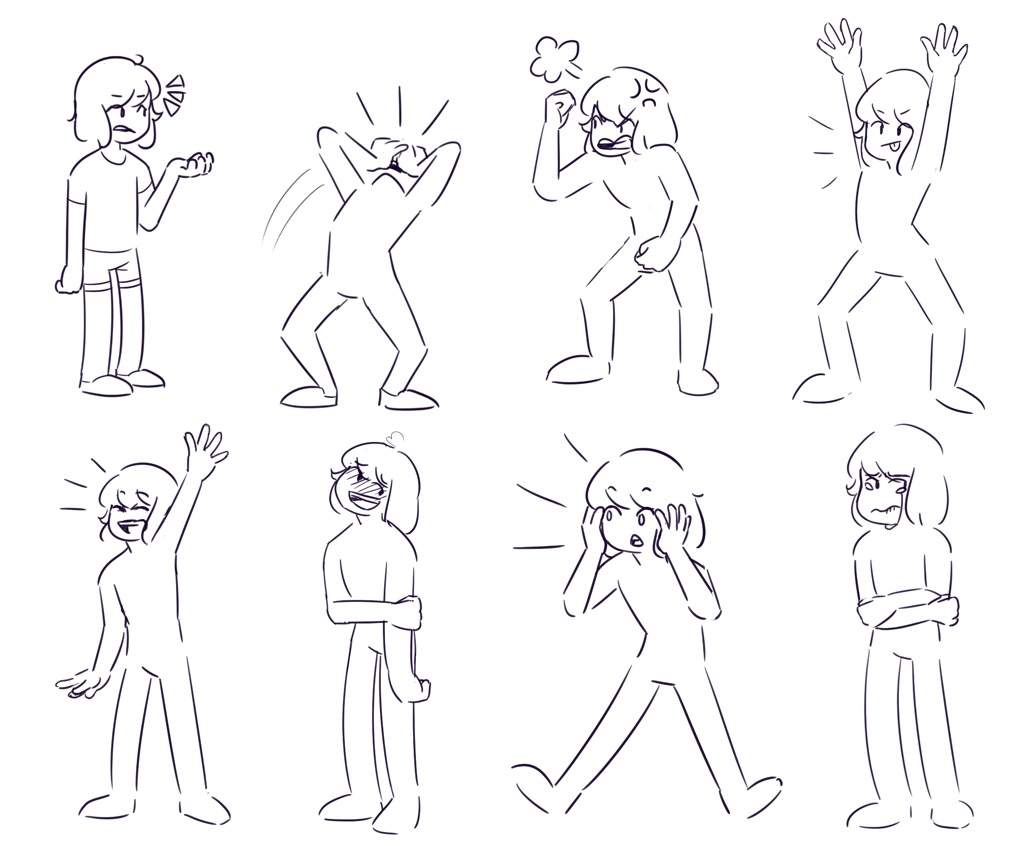 Cartoon pose practice??1? | Drawing Amino
