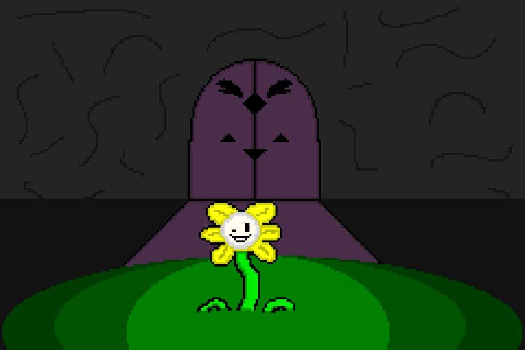 Flowey in ruins. | Pixel Art Amino