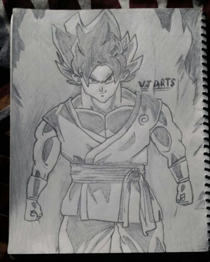 Goku ssb (pencil shading) | DragonBallZ Amino