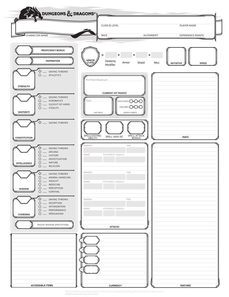 Character Template D&D Style | Wiki | Virtual Space Amino