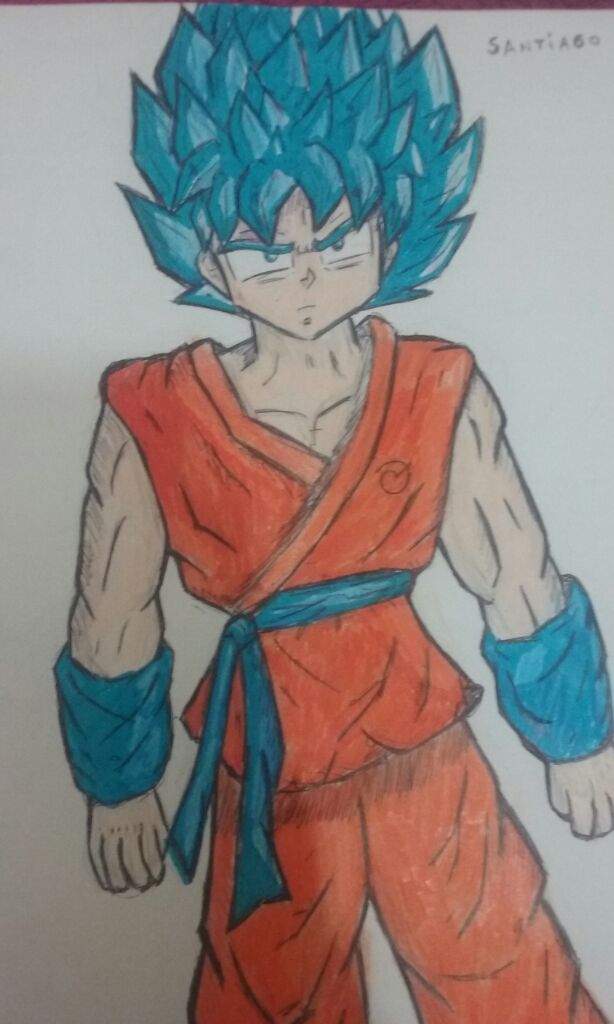 Dibujo de Goku ssj dios azul | DRAGON BALL ESPAÑOL Amino