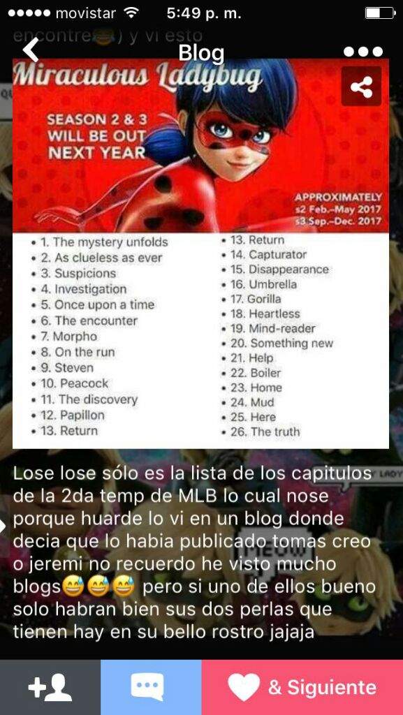 Capitulos de la segunda temporada | Miraculous Ladybug Amino? Amino