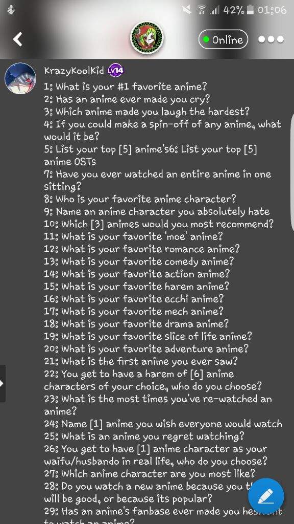 40 Anime Related Questions Challange Part 1 Anime Amino