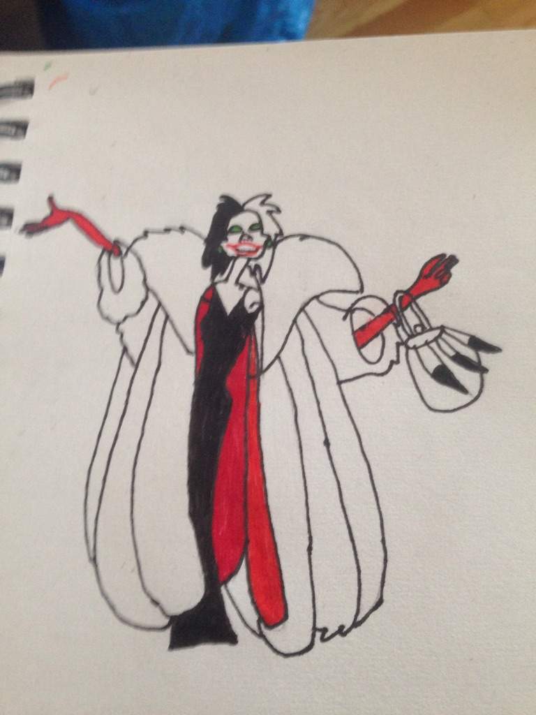 cruella de vil drawing i did | Disney Amino