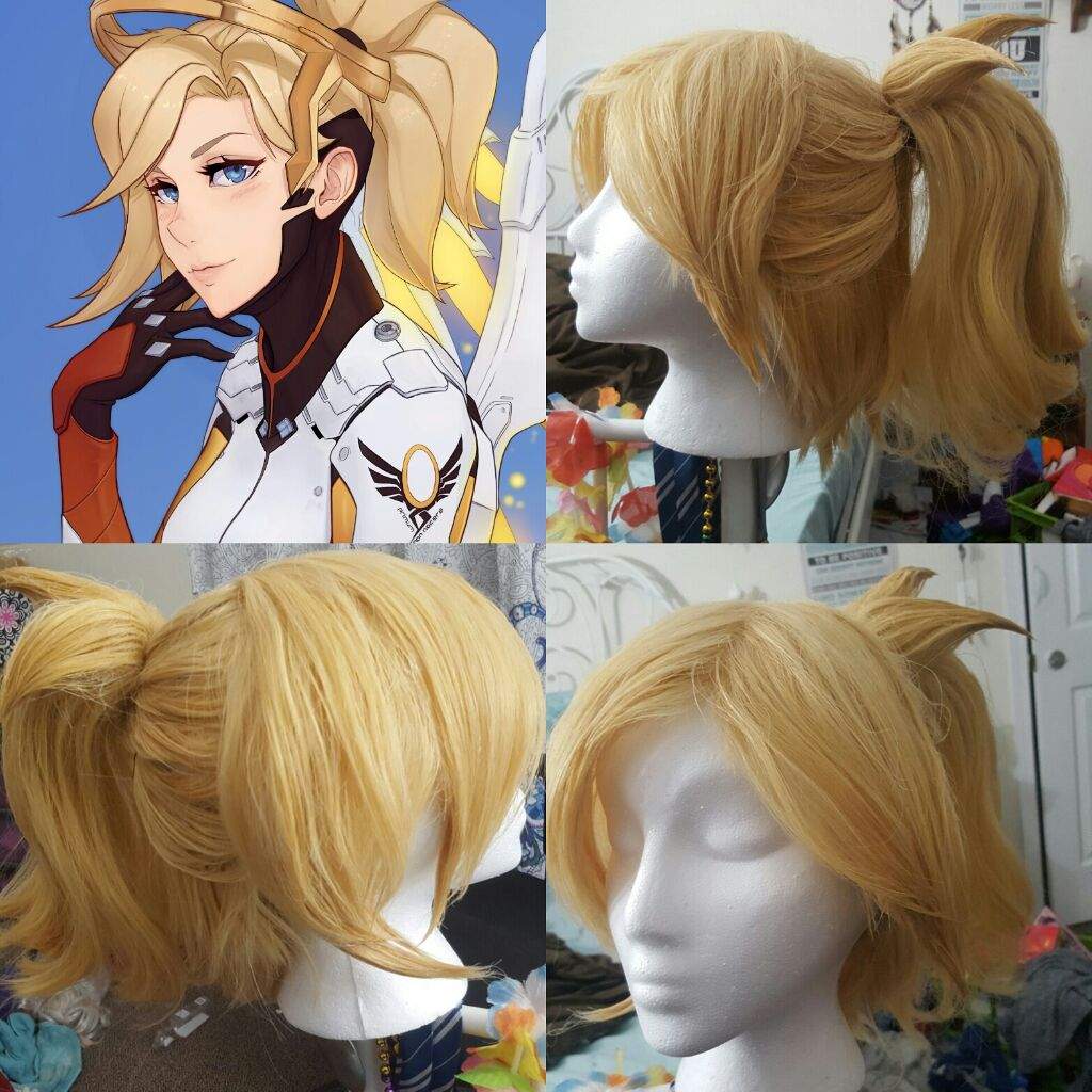 mercy cosplay wig