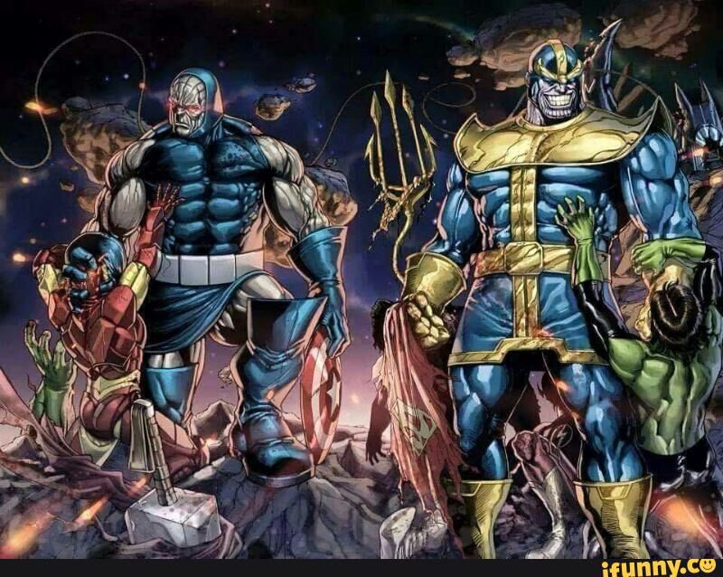 Justice League And Avengers Vs Darkseid & Thanos.
