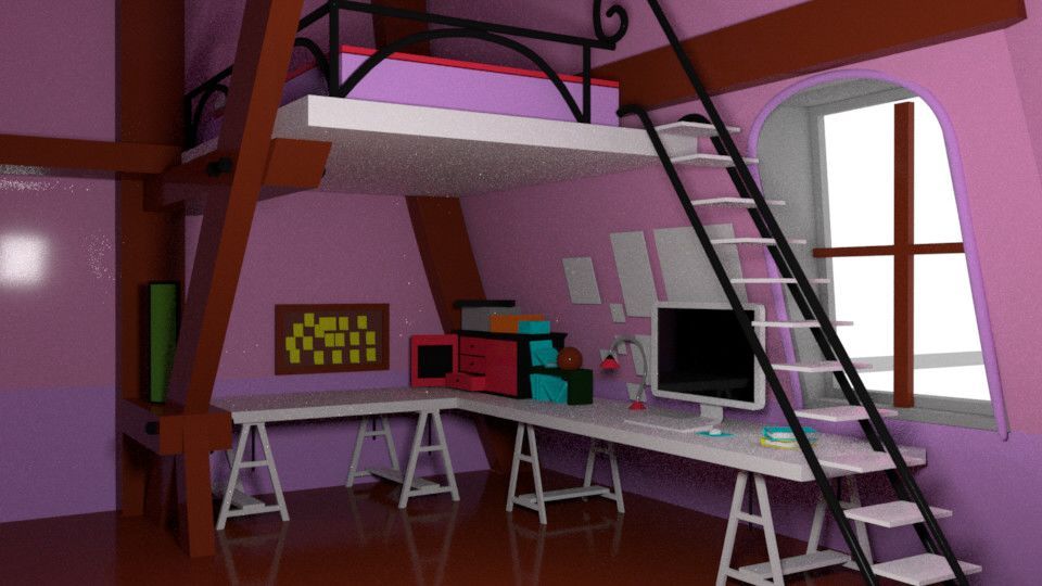 Marinette, however, has a fairly small room in comparison to his. 