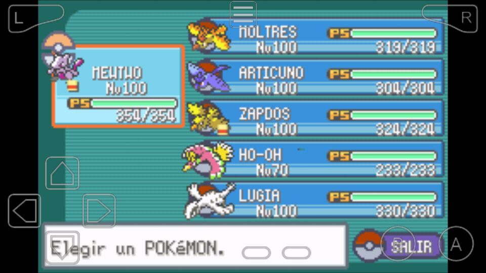 Mi Equipo En Pokémon Rojo Fuego 