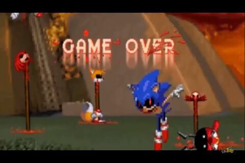 sonic exe game over