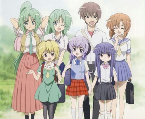 grupo de amigos anime