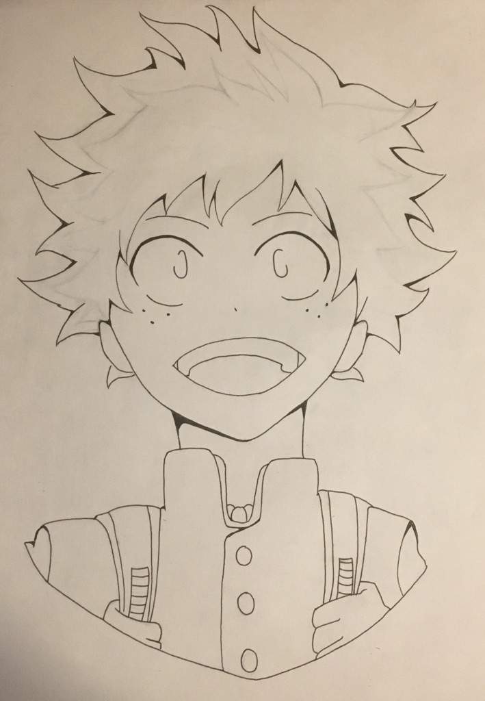 Deku Face Drawing Easy