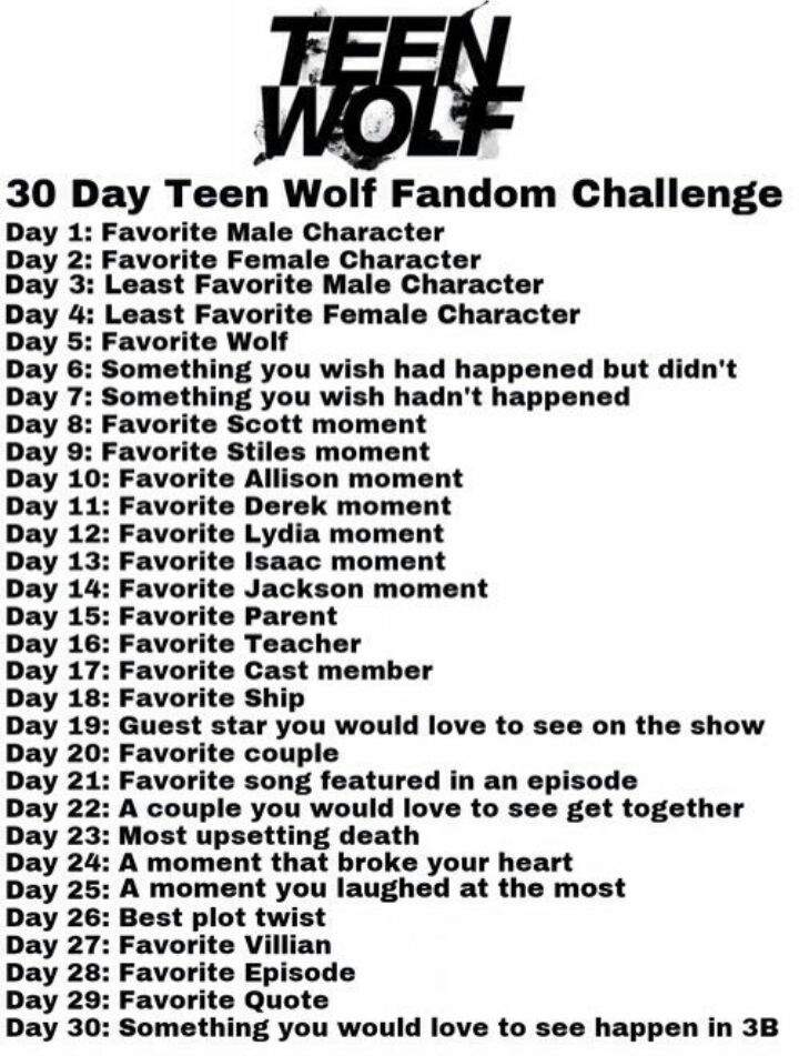 Teen Wolf Fandom Challenge Day 28 Teen Wolf Amino