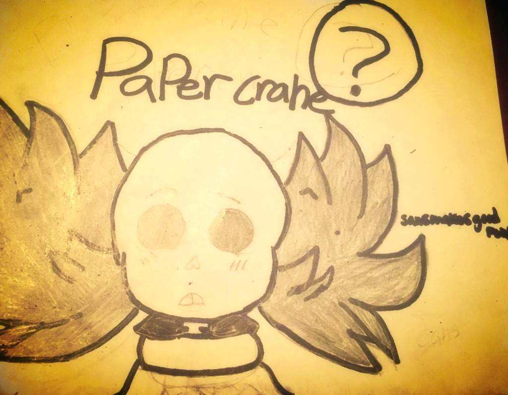Paper crane sans Undertale Amino