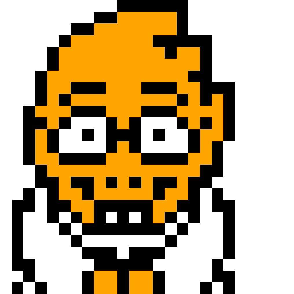 Alphys Pixel Art Grid