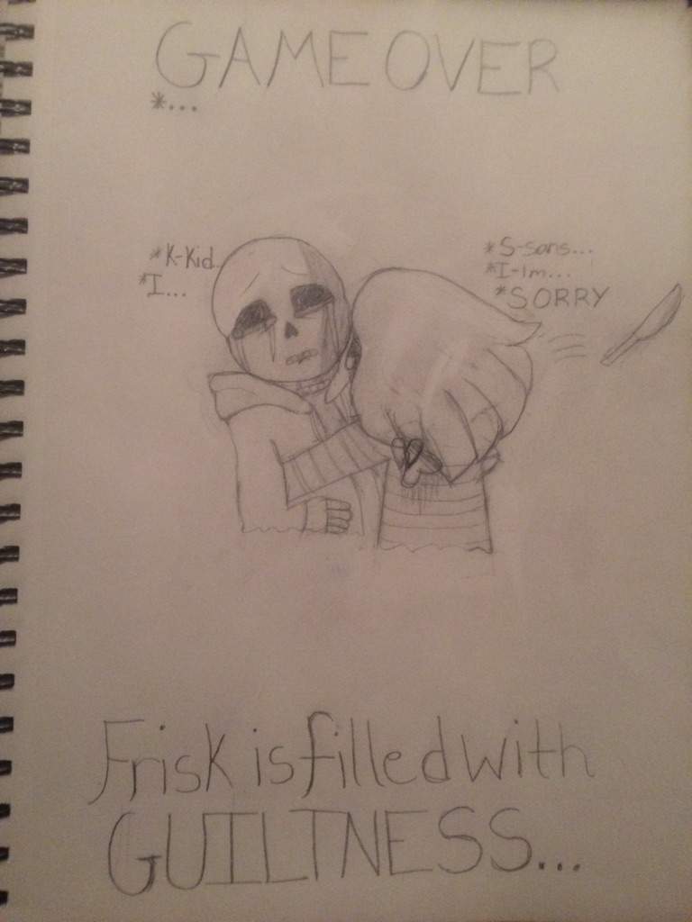 Genocide frisk and Sans Drawing | Undertale Amino