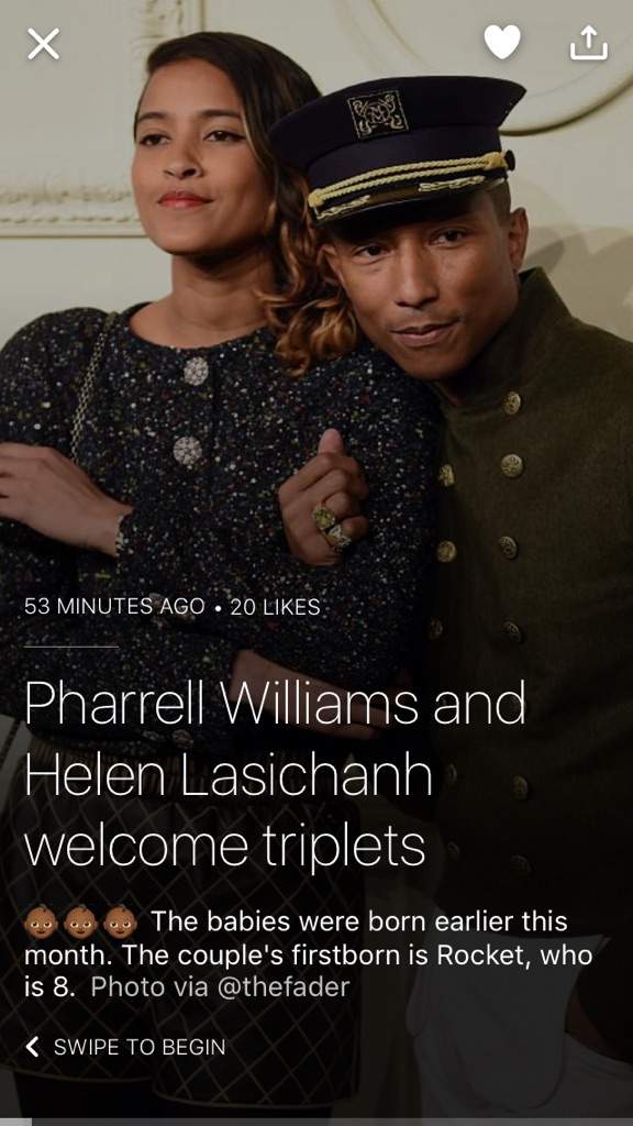 Pharrell Williams Wife Helen Lasichanh Welcome Triplets Hip Hop Amino
