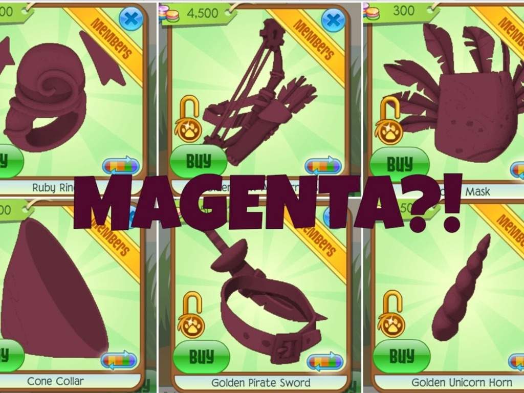 How megenta items get in aj AJ Amino Amino