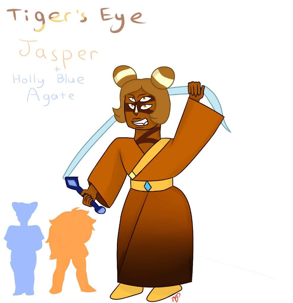 Jasper and Holly Blue Agate Fusion, Tiger's Eye.