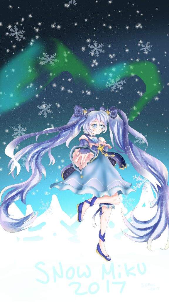 Snow Miku 17 Drawing Anime Art Amino