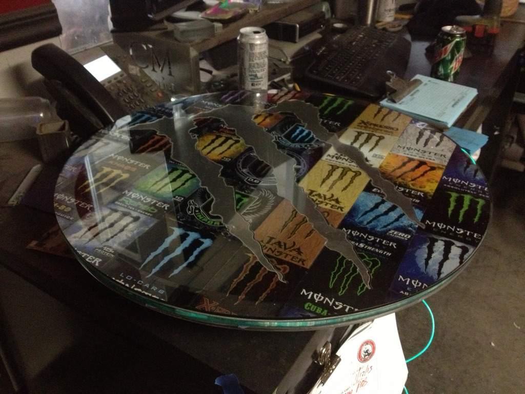 monster energy table