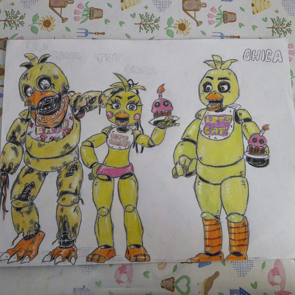 chica fnaf 1 drawing