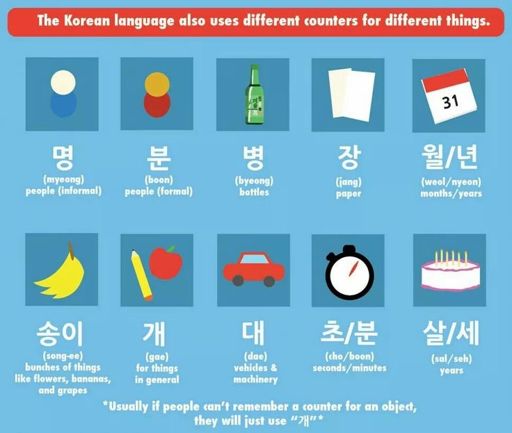 Number Lesson Pt. 4: Counters | Korean School Amino