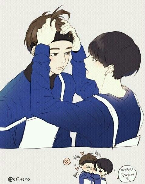 Dibujos Vkook (Parte 2/6) | •K-Pop• Amino