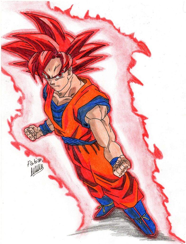 Goku ssj dios rojo | •Arte Amino• Amino